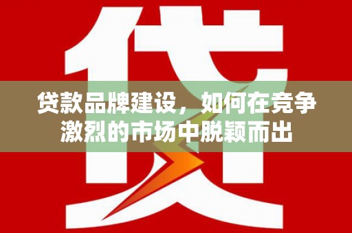 宜兰贷款品牌建设，如何在竞争激烈的市场中脱颖而出