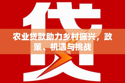 宜兰农业贷款助力乡村振兴，政策、机遇与挑战