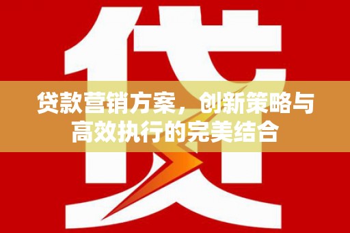 宜兰贷款营销方案，创新策略与高效执行的完美结合