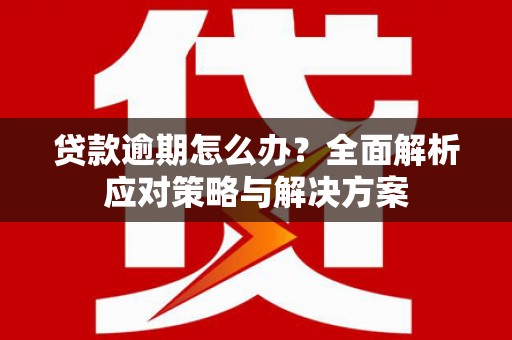 宜兰贷款逾期怎么办？全面解析应对策略与解决方案
