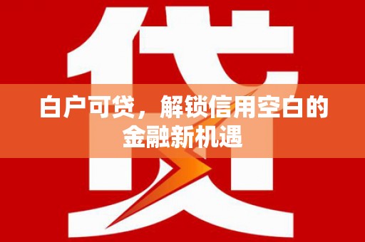 宜兰白户可贷，解锁信用空白的金融新机遇