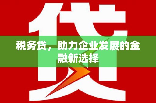 宜兰税务贷，助力企业发展的金融新选择