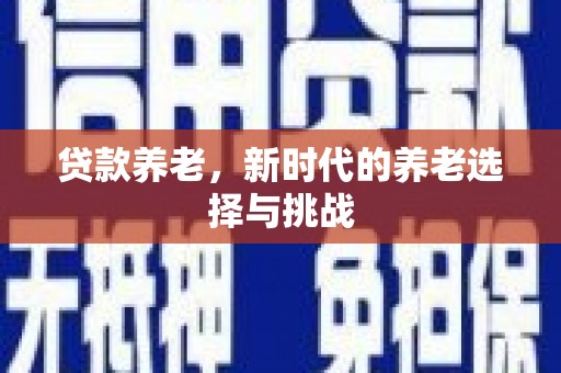 宜兰贷款养老，新时代的养老选择与挑战